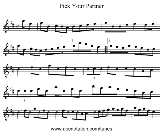Pick Your Partner - staff notation