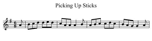 Picking Up Sticks - staff notation