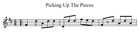 Picking Up The Pieces - staff notation