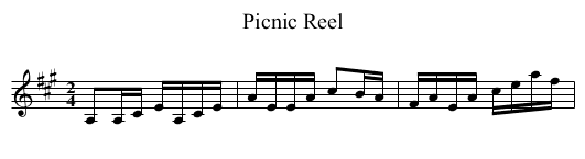 Picnic Reel - staff notation