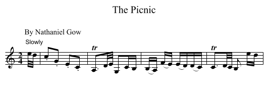 Picnic, The - staff notation