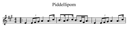 Piddellipom - staff notation