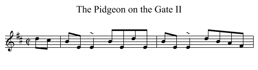 Pidgeon on the Gate II, The - staff notation