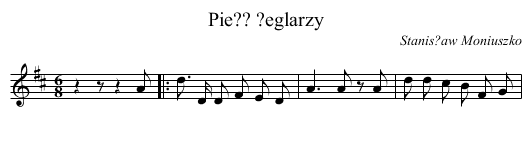Pie?? ?eglarzy - staff notation