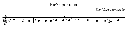 Pie?? pokutna - staff notation