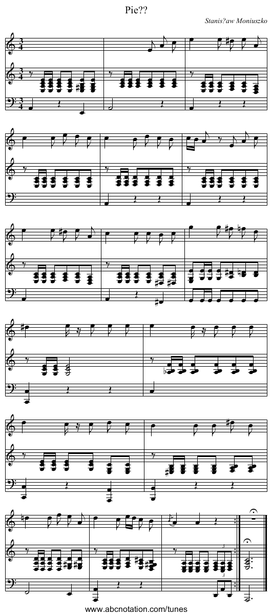 Pie?? - staff notation