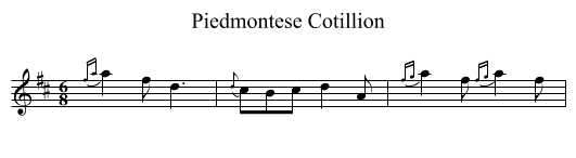 Piedmontese Cotillion - staff notation
