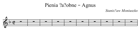 Pienia ?a?obne – Agnus - staff notation