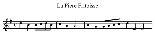 Piere Fritoisse, La - staff notation