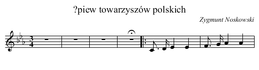 ?piew towarzyszów polskich - staff notation