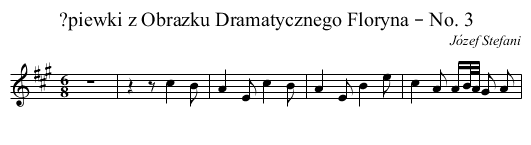 ?piewki z Obrazku Dramatycznego Floryna – No. 3 - staff notation