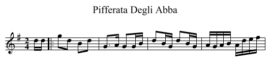Pifferata Degli Abba - staff notation