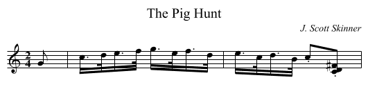 Pig Hunt, The - staff notation