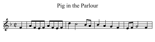 Pig in the Parlour - staff notation