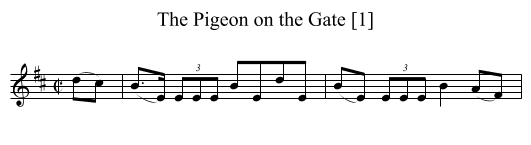 Pigeon on the Gate [1], The - staff notation