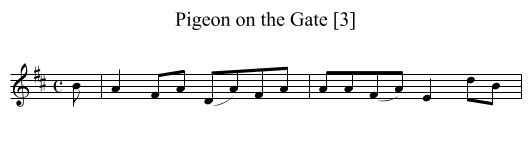 Pigeon on the Gate [3] - staff notation