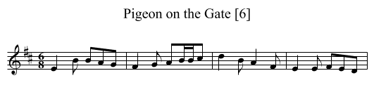 Pigeon on the Gate [6] - staff notation