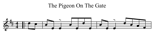 Pigeon On The Gate, The  - staff notation
