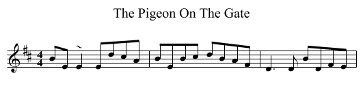 Pigeon On The Gate, The  - staff notation