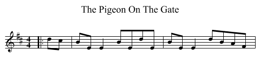Pigeon On The Gate, The  - staff notation