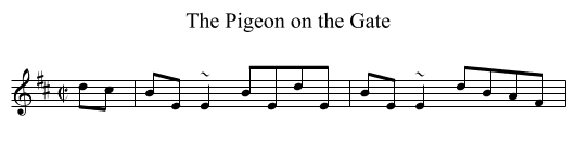 Pigeon on the Gate, The - staff notation