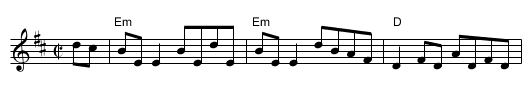Pigeon on the Gate - staff notation