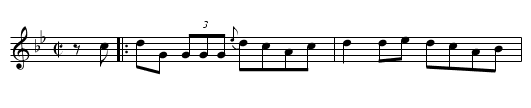 Pigeon on the Gate - staff notation