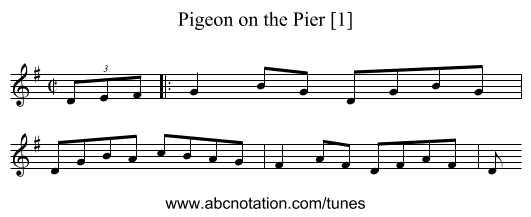 Pigeon on the Pier [1] - staff notation