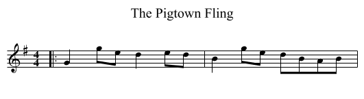 Pigtown Fling, The  - staff notation