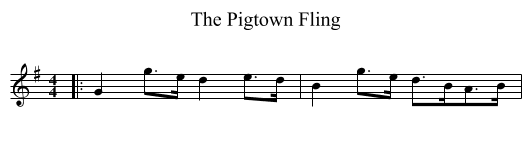 Pigtown Fling, The  - staff notation