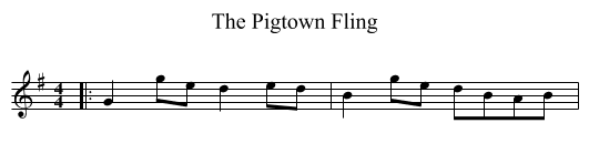 Pigtown Fling, The  - staff notation