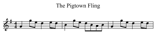 Pigtown Fling, The  - staff notation