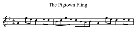 Pigtown Fling, The - staff notation