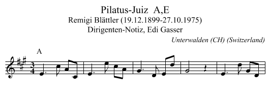 Pilatus-Juiz  A,E - staff notation