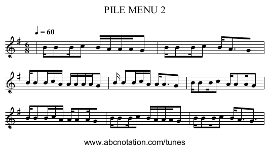 PILE MENU 2 - staff notation
