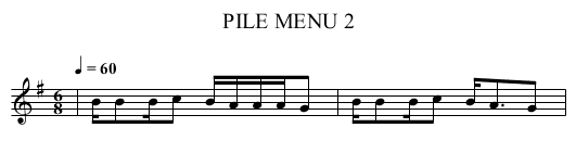 PILE MENU 2 - staff notation