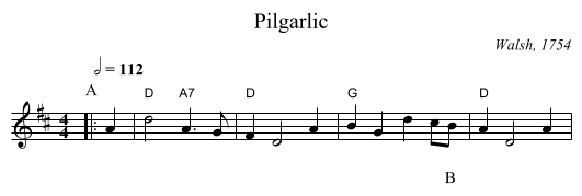 Pilgarlic - staff notation