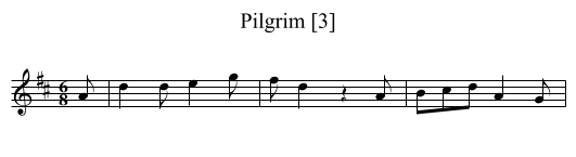 Pilgrim [3] - staff notation