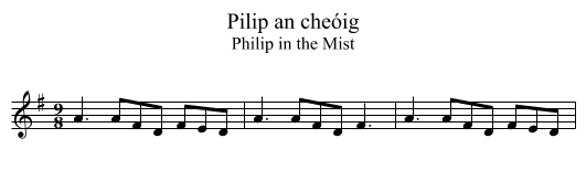 Pilip an cheóig - staff notation
