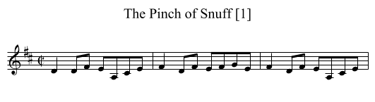 Pinch of Snuff [1], The - staff notation