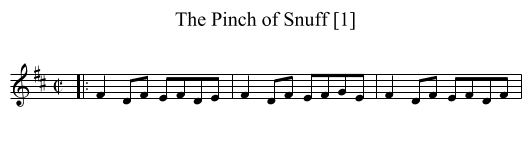 Pinch of Snuff [1], The - staff notation