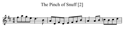 Pinch of Snuff [2], The - staff notation