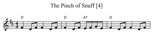 Pinch of Snuff [4], The - staff notation
