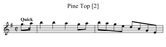 Pine Top [2] - staff notation