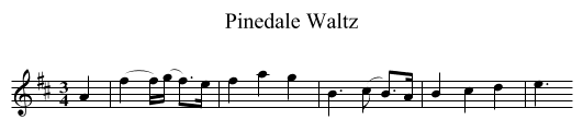 Pinedale Waltz - staff notation