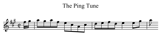 Ping Tune, The - staff notation