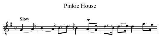 Pinkie House - staff notation