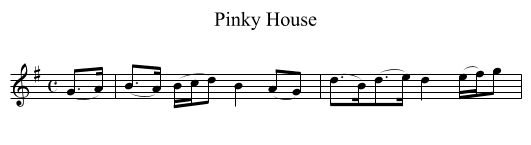 Pinky House - staff notation
