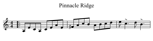 Pinnacle Ridge - staff notation