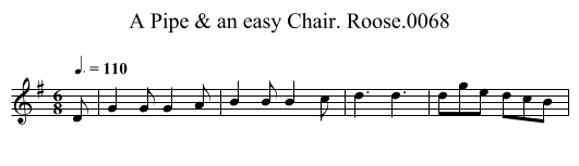 Pipe & an easy Chair. Roose.0068, A - staff notation